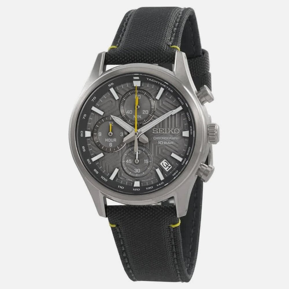Seiko Geometric Grey Dial Men's Watch! NEW